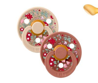 2 BIBS Colour Anatomical Pacifiers Liberty Chamomile Lawn Vanilla/Woodchuck