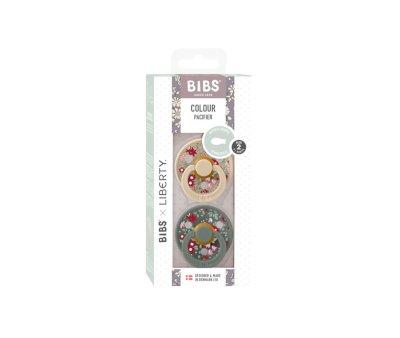 2 Succhietti BIBS Colour Simmetrica Liberty Chamomile Lawn Vanilla/Pine Mix