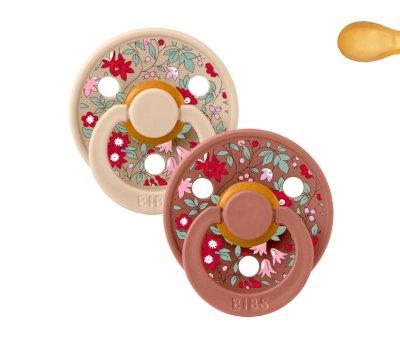 2 BIBS Colour Symmetrical Pacifiers Liberty Chamomile Lawn Vanilla/Woodchuck Mix