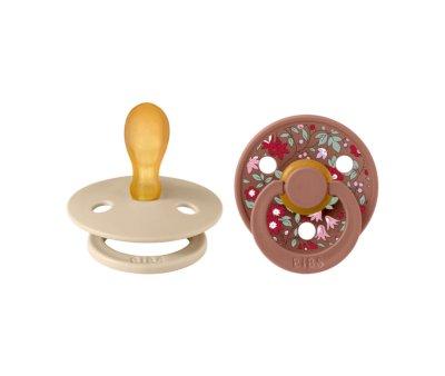 2 BIBS Colour Symmetrical Pacifiers Liberty Chamomile Lawn Vanilla/Woodchuck Mix
