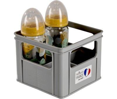 Grayscale Tray for 4 Bottles