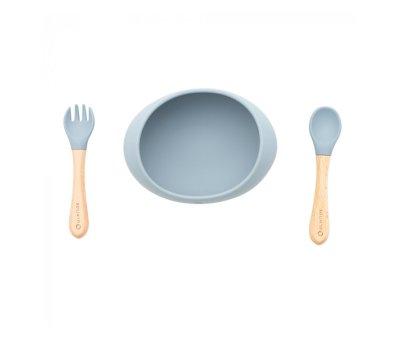 Vajilla 3-Piece Silicone Set Grey