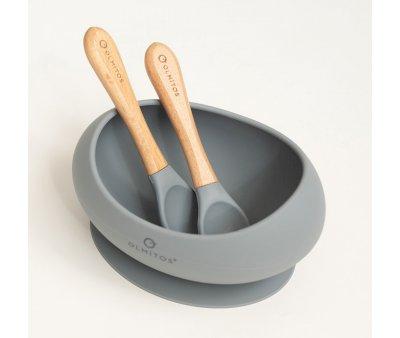 Vajilla 3-Piece Silicone Set Grey