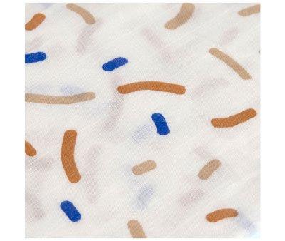 3 Muslins Little Mateys Royal Blue Bamboo 80 cm