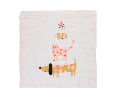 3 Muslins Little Mateys Spicy Orange Bamboo 80 cm