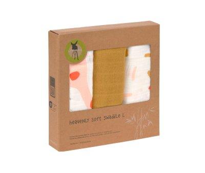 3 Muslins Little Mateys Spicy Orange Bamboo 80 cm