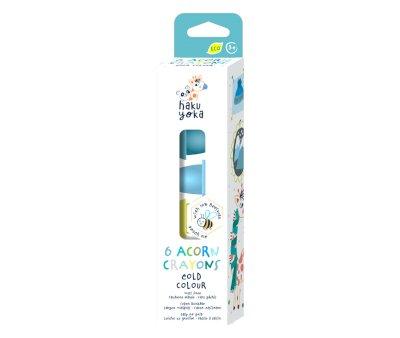 6 Craies de Cire Forme Gland Cold Colour