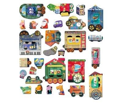 Puzzle Magnetico Trains