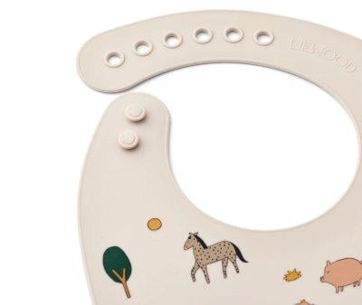 2 Silicone Bibs Tilda Farm/Sandy