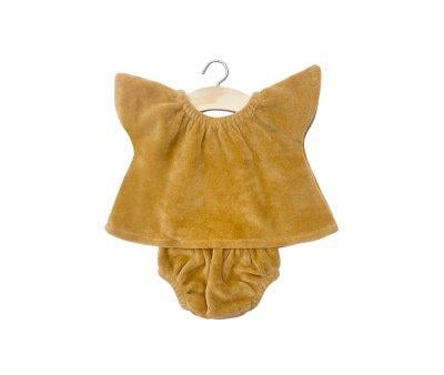 Top e Culotte Bambole Minikane Velluto Camel
