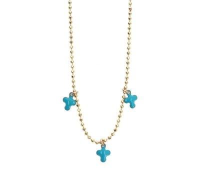 Turquoise Crosses Necklace