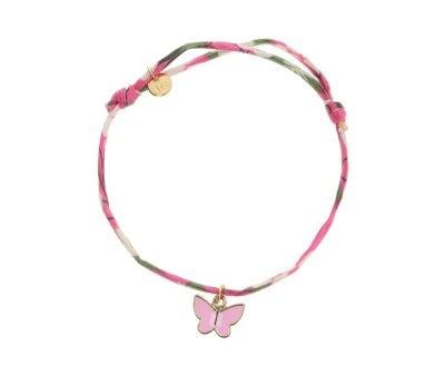 Pulsera Floral Liberty Mariposa Rosa