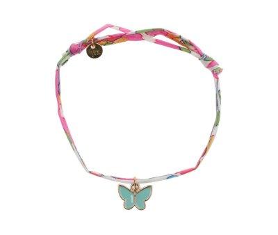 Pulsera Floral Liberty Mariposa Azul