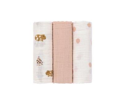 Pack 3 Mussoline Swaddle Little Mateys Spicy Orange 85 cm