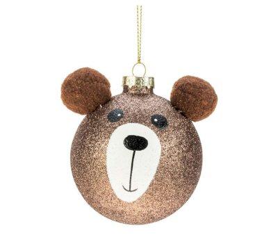 Bola de Natal Weiste Bio Glitter Brown Bear