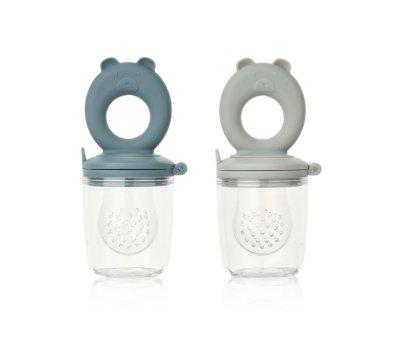 Alimentatore Silicone Whale Blue/Dove Blue