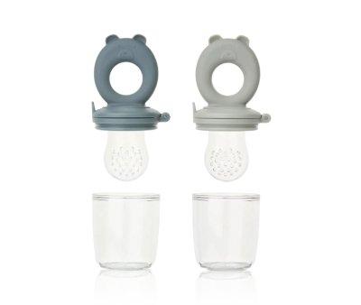 Alimentatore Silicone Whale Blue/Dove Blue