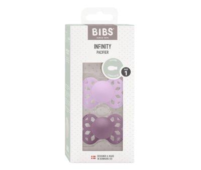 2 Chupetes BIBS Infinity Simtrica Violeta Sky/Mauve