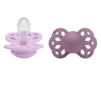 2 Chupetes BIBS Infinity Simtrica Violeta Sky/Mauve