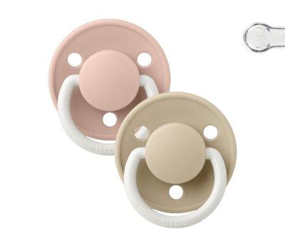 2 Succhietti BIBS De Lux Blush Glow/Vanilla Glow Silicone