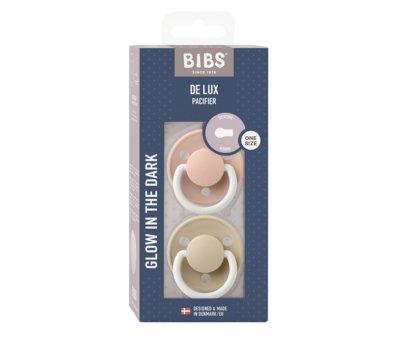 2 Succhietti BIBS De Lux Blush Glow/Vanilla Glow Silicone