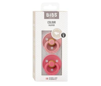 2 Chupetes BIBS Colour Anatmica Dusty Pink/Coral