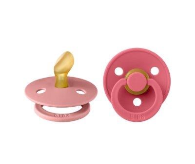 2 Chupetes BIBS Colour Anatmica Dusty Pink/Coral