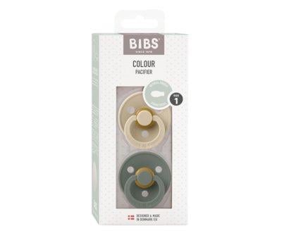 2 Chupetes BIBS Colour Simtrica Vanilla/Pine