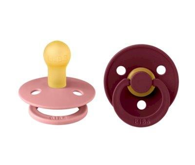 2 Chupetes BIBS Colour Round Dusty Pink/Elderberry