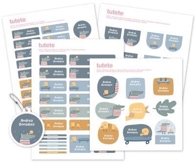 Iron-On Labels and Stickers Ballerina Combo Pack