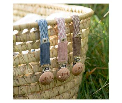 Chupetero BIBS Trenzado Sage/Ivory