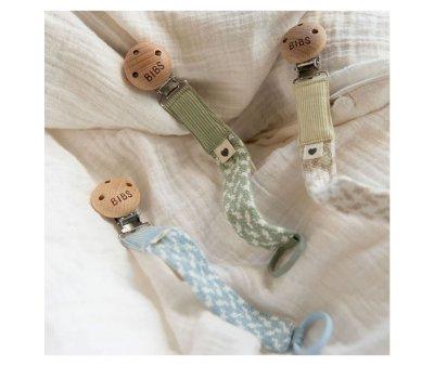 Chupetero BIBS Trenzado Sage/Ivory
