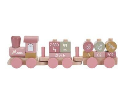 Tren de Nacimiento Personalizable Flowers Rosa