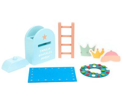 Puerta y Buzn Mgicos con Complementos Azul Personalizable
