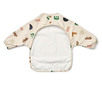 Bib with Sleeves Graphic Alphabet /Sandy