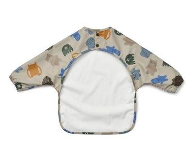 Bib with Sleeves Monster/Blue Mix