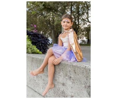 Tutu, Cape, and Mask Super-Duper Metallic Rose Gold/Lilac 4-6 years