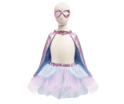 Tutu, Cape and Mask Super-Duper Metallic Pink/Light Blue 4-6 years