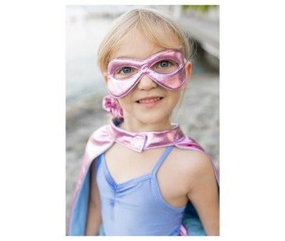Tutu, Cape and Mask Super-Duper Metallic Pink/Light Blue 4-6 years