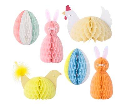6 decoraciones de Pascua Honeycomb