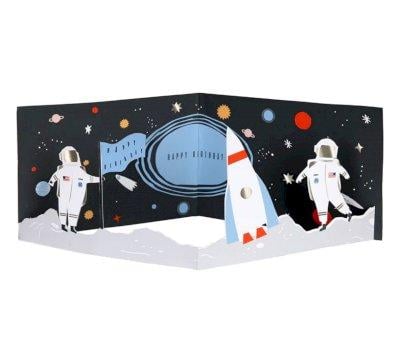 Tarjeta de Cumpleaos Space 3d Scene