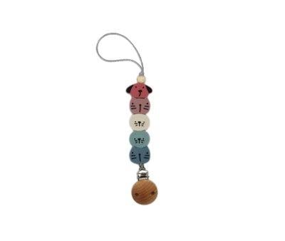 Silicone Zoo IV Pacifier Clip