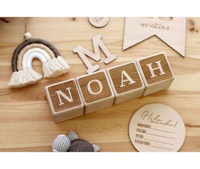 Premium Personalized Wooden Cubes