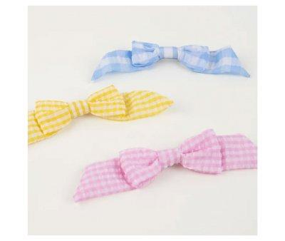 6 Gingham Hair Clips
