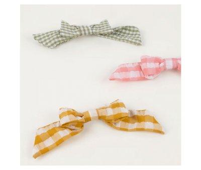6 Gingham Hair Clips