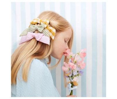 6 Gingham Hair Clips