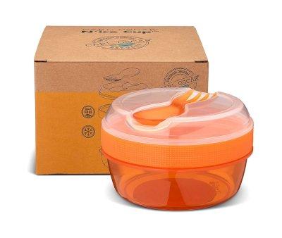 Lancheira Orange N'ice Cup com tampa de resfrigerao