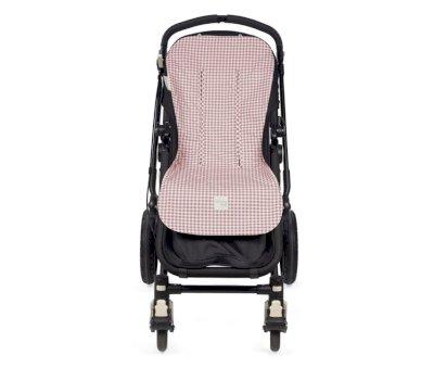 Stroller Cushion I Love Vichy Pink