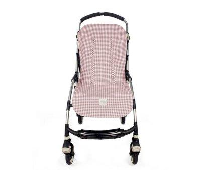 Stroller Cushion I Love Vichy Pink