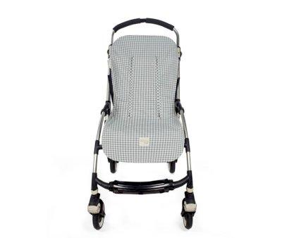 Stroller Seat Cushion I Love Vichy Green